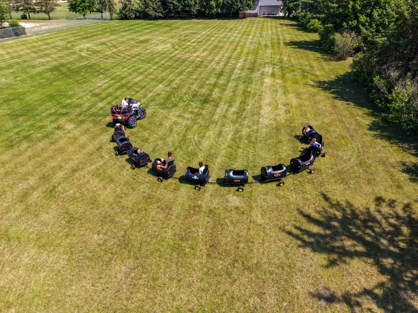 Children's barrel train rental for birthday party