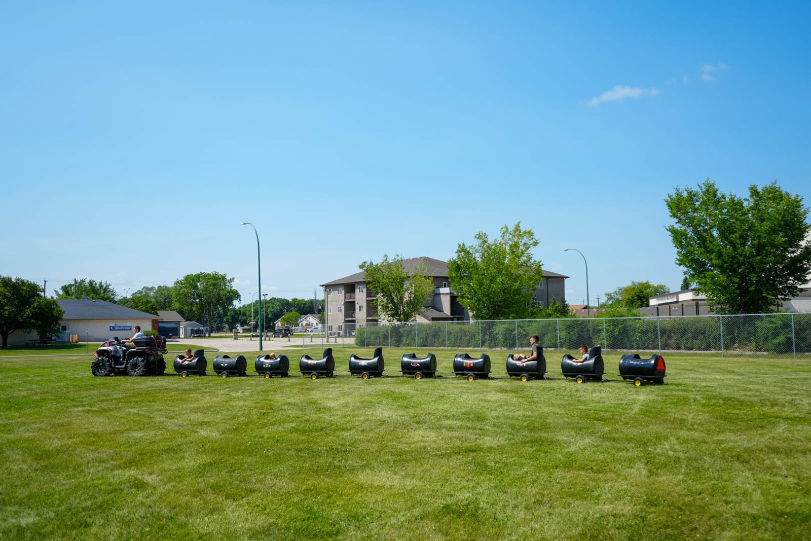 Barrel train at a church community event